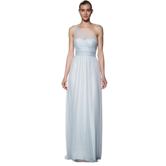 Amsale Red Crimson Maxi Tulle Overlay Formal Dress Crimson 6L Burgundy wedding - Picture 4 of 16